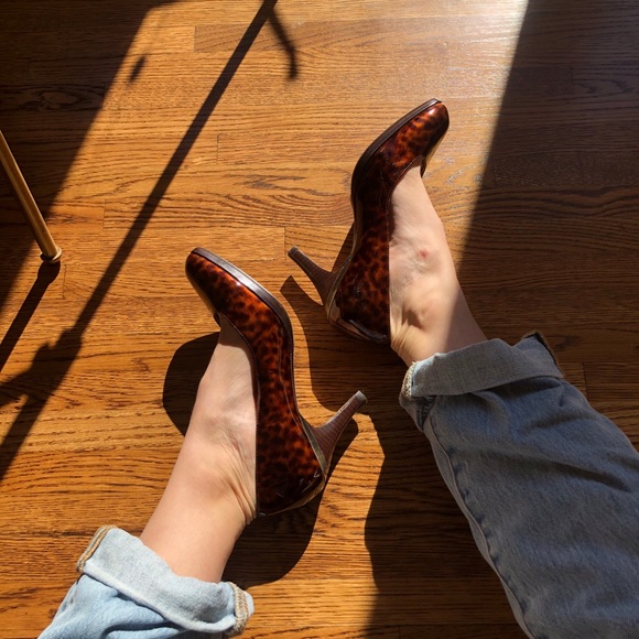 Cole Haan NikeAir Tortoise Shell Patent Heels 7B - Picture 10 of 10